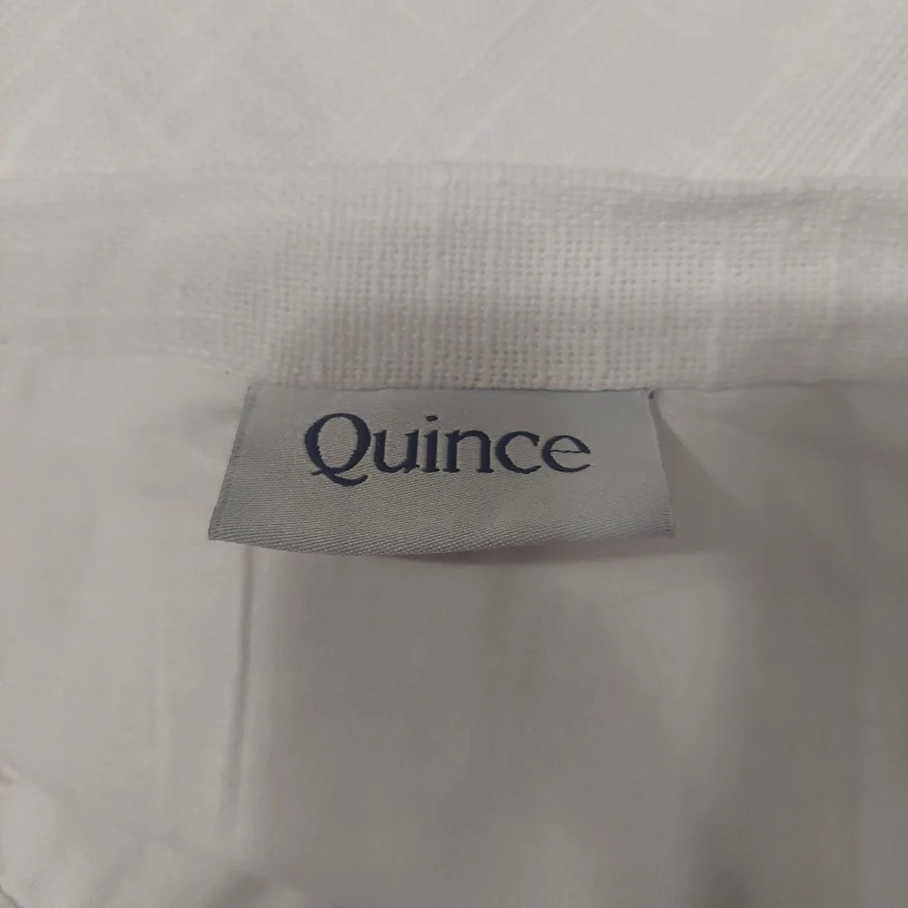 NWOT! Quince 100% Cotton White Slub Curtains, 48